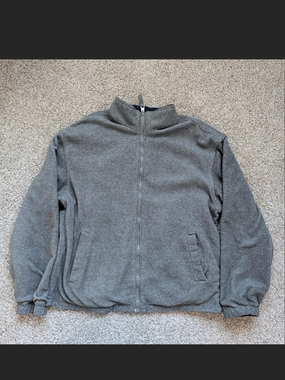 Old Navy 1994 Gray REVERSABLE Full-Zip Fleece Jacket